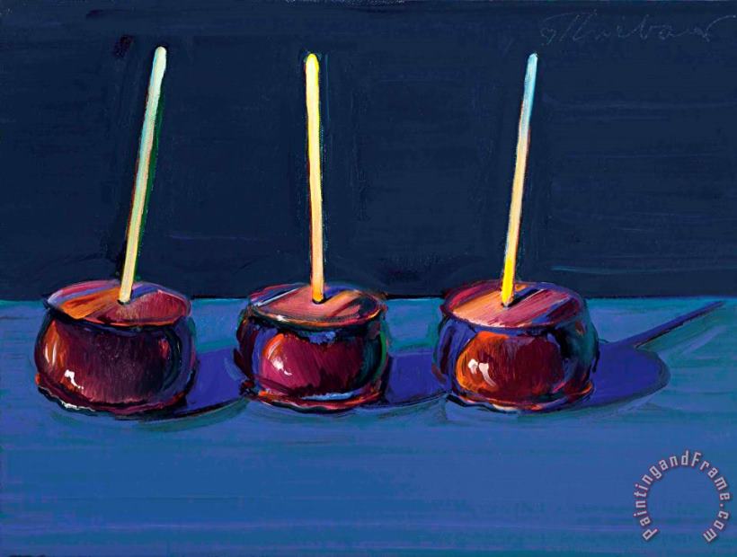 Wayne Thiebaud Three Candied Apples, 1999 Art Painting