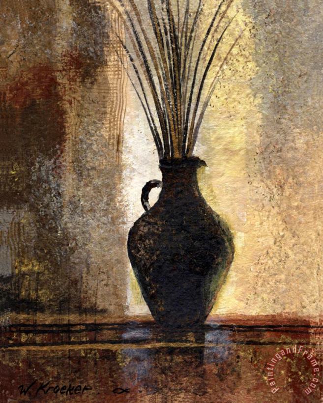 Wendy Kroeker Black Vase Metallic 3 Art Painting