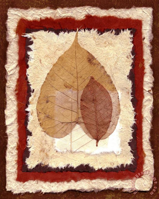 Gold Leaves painting - Wendy Kroeker Gold Leaves Art Print