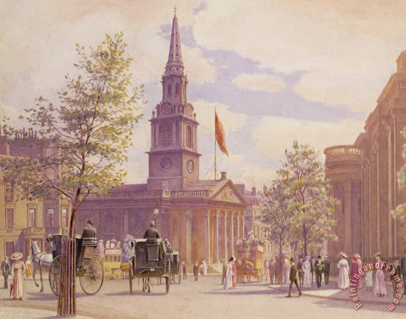 WH Simpson St. Martin's In The Fields London Art Painting