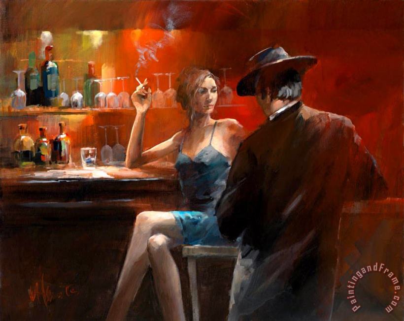 willem haenraets Evening in The Bar Ii Art Painting