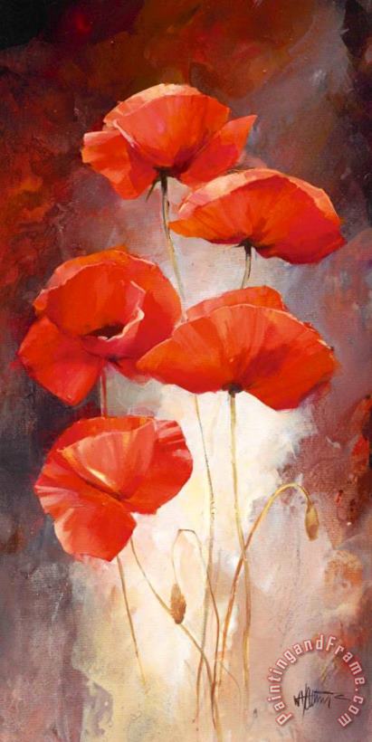 willem haenraets Poppy Bouquet I Art Painting