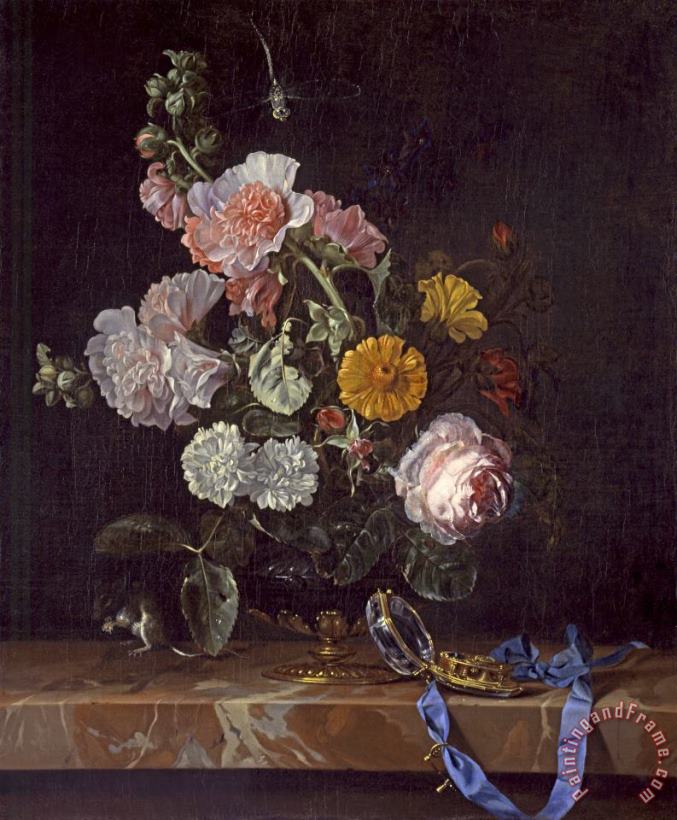 Willem van Aelst Vanitas Flower Still Life Art Painting
