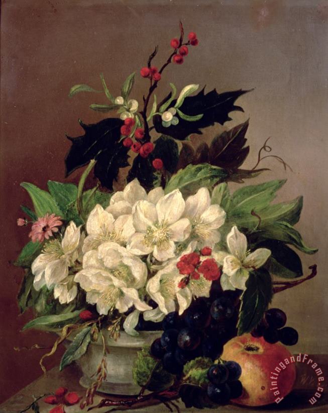 Willem van Leen Christmas Roses Art Painting