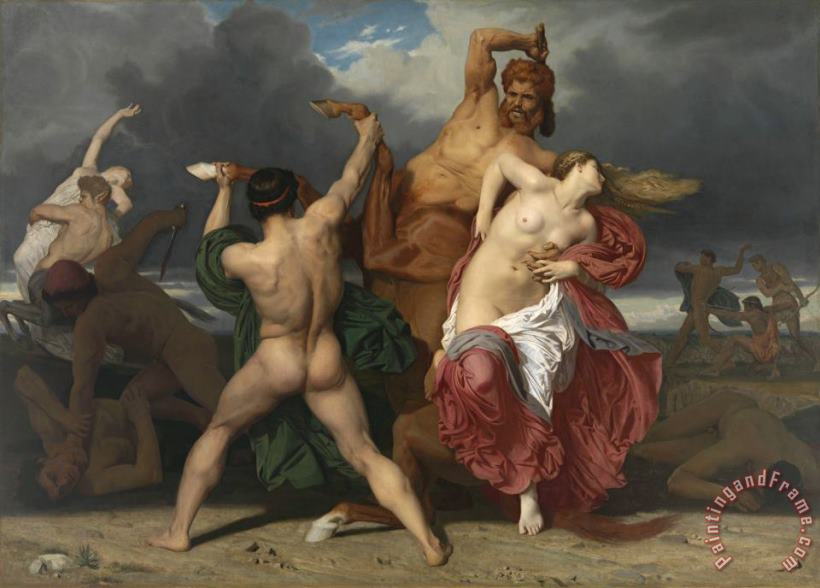 William Adolphe Bouguereau Battle of The Centaurs And The Lapithae (bataille Des Centaures Contre Les Lapithes) Art Print