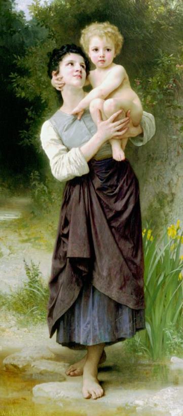 William Adolphe Bouguereau Brother And Sister (1887) Art Painting
