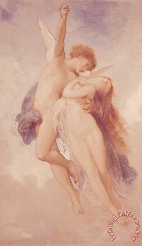 Cupid and Psyche painting - William Adolphe Bouguereau Cupid and Psyche Art Print