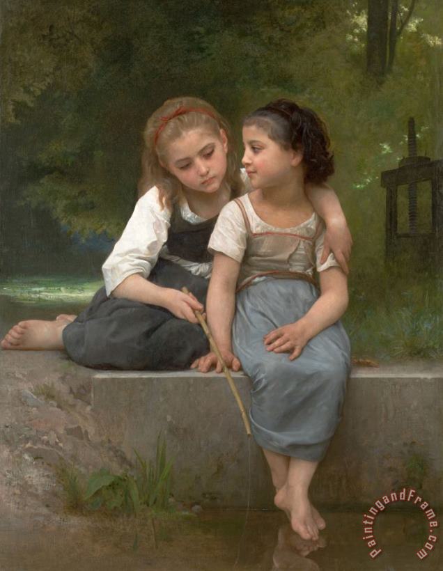 Fishing for Frogs painting - William Adolphe Bouguereau Fishing for Frogs Art Print