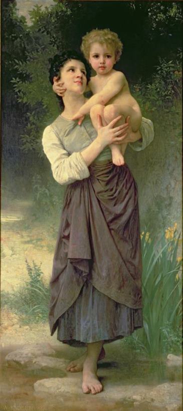 William Adolphe Bouguereau Mother and Child Art Print