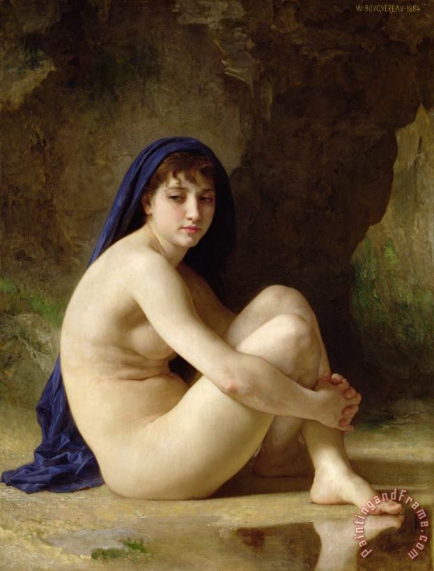 William Adolphe Bouguereau Seated Nude Art Painting