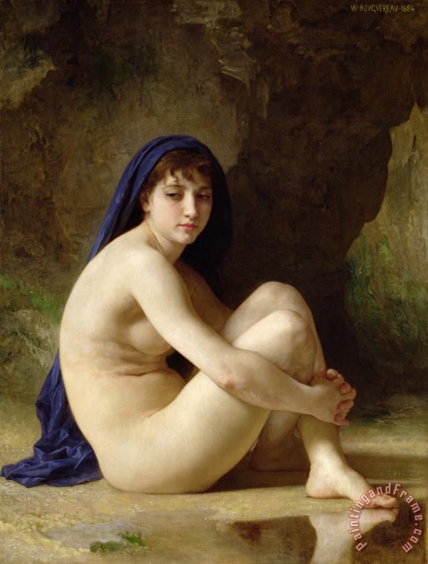Seated Nude painting - William Adolphe Bouguereau Seated Nude Art Print