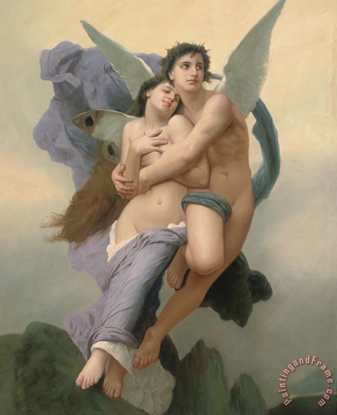 The Abduction of Psyche painting - William Adolphe Bouguereau The Abduction of Psyche Art Print