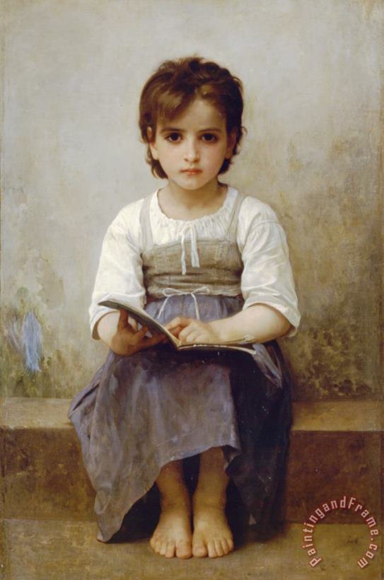 The Difficult Lesson painting - William Adolphe Bouguereau The Difficult Lesson Art Print