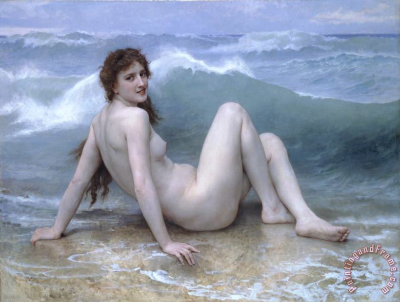 The Wave painting - William Adolphe Bouguereau The Wave Art Print