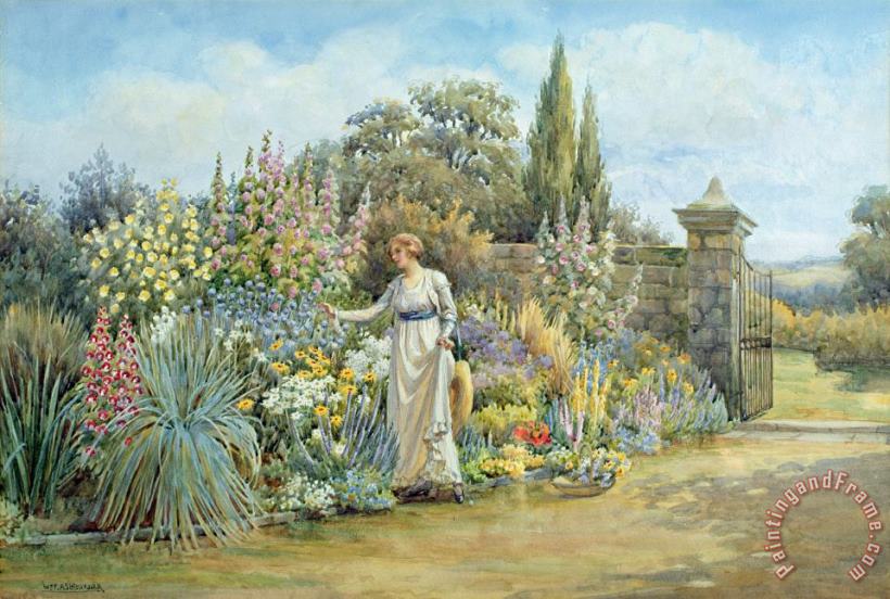 William Ashburner In the Garden Art Painting