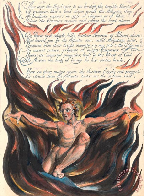 William Blake America. a Prophecy, Plate 12, 