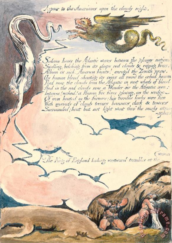William Blake America. a Prophecy, Plate 6, 