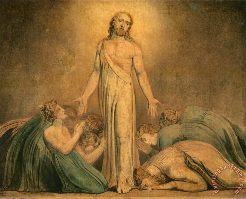 Christ Appearing to The Apostles After The Resurrection painting - William Blake Christ Appearing to The Apostles After The Resurrection Art Print