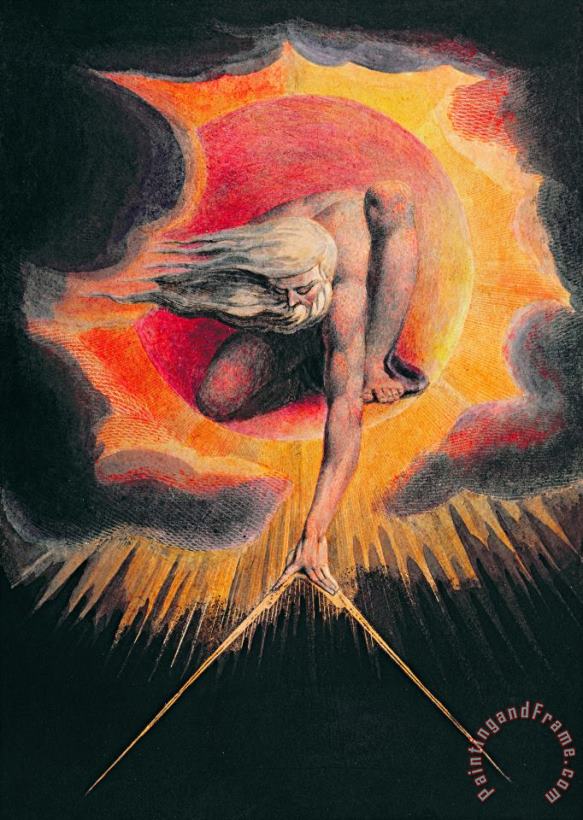 The Ancient of Days painting - William Blake The Ancient of Days Art Print
