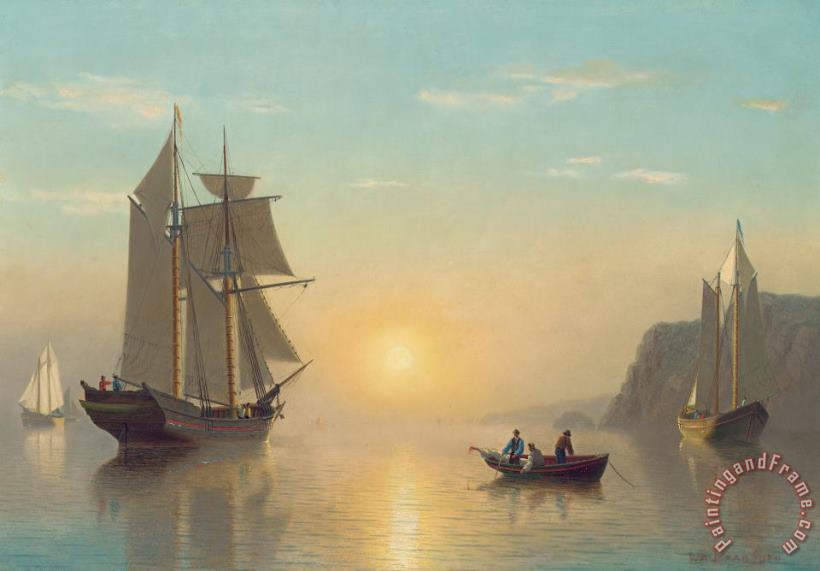 William Bradford Sunset Calm in the Bay of Fundy Art Painting