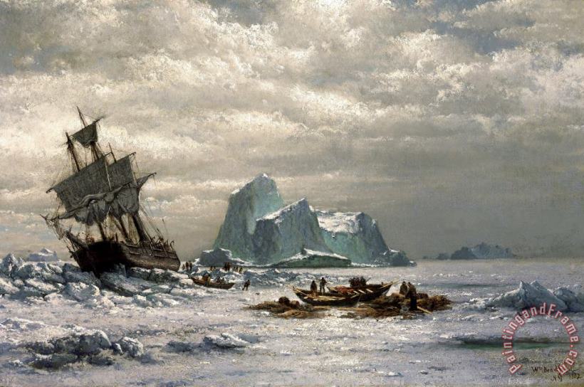 William Bradford Whaler in The Ice Pack Art Painting