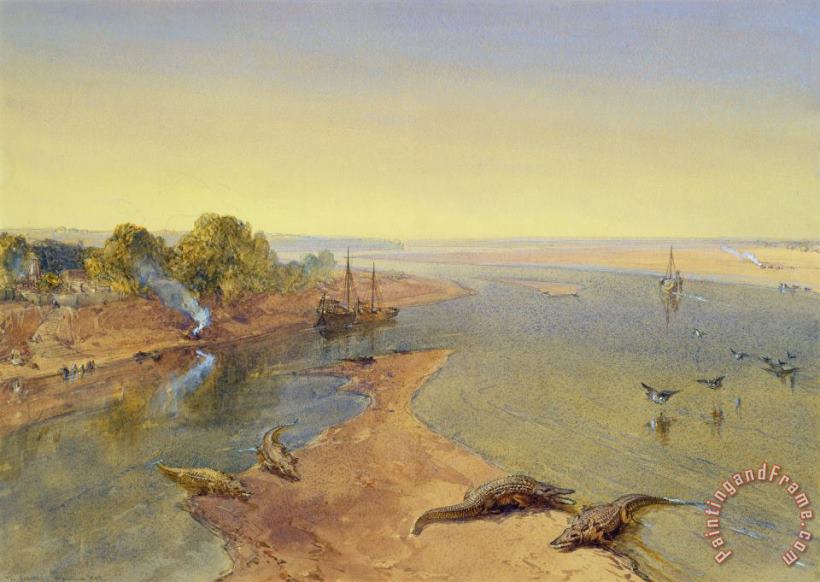 The Ganges painting - William Crimea Simpson The Ganges Art Print