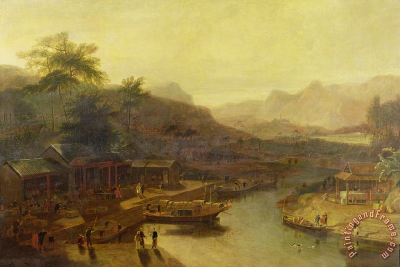 William Daniell A View in China - Cultivating the Tea Plant Art Painting