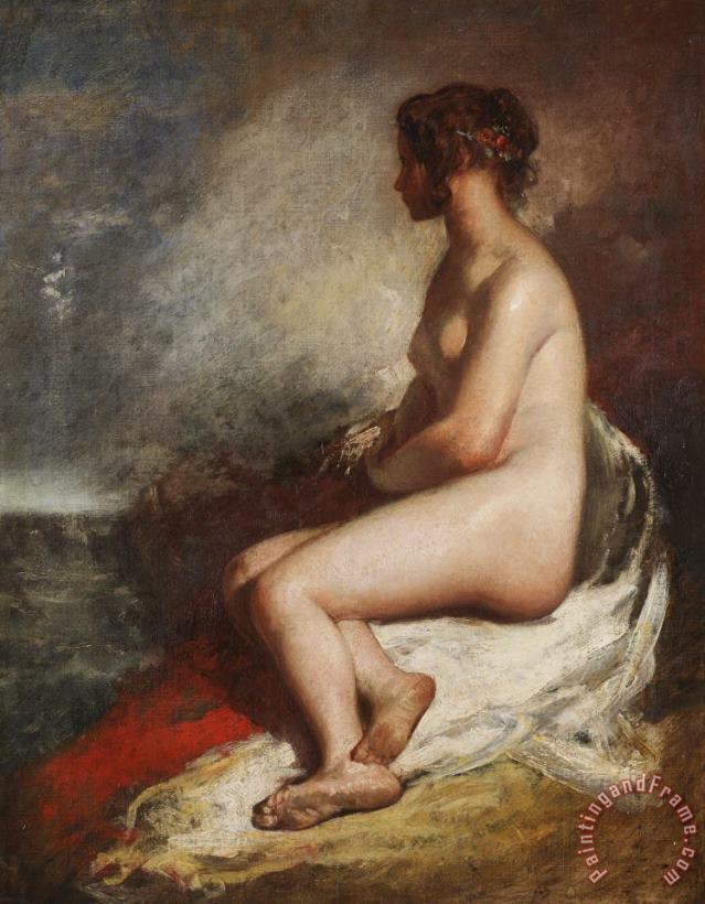 William Etty Study of a Seated Nude Art Painting