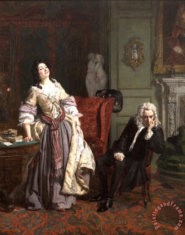 William Frith Pope Makes Love to Lady Mary Wortley Montagu Art Painting