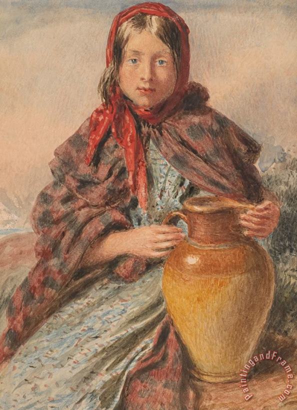 William Henry Hunt Cottage Girl Seated With A Pitcher Art Painting