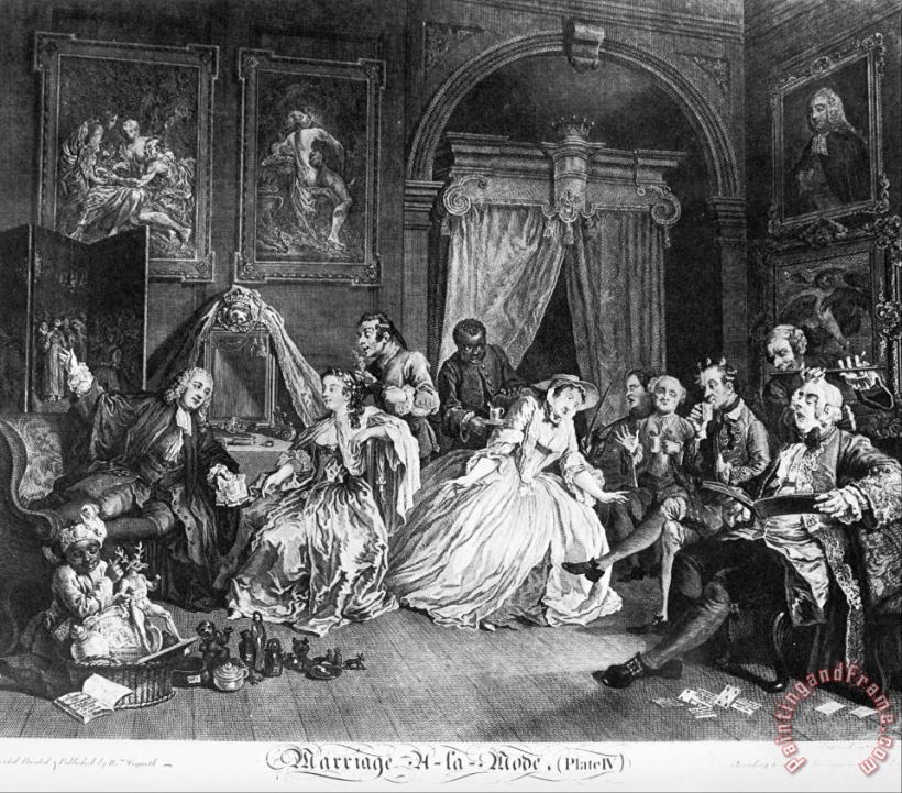 William Hogarth Marriage a La Mode, Plate 4, (the Countess's Levee) Art Print