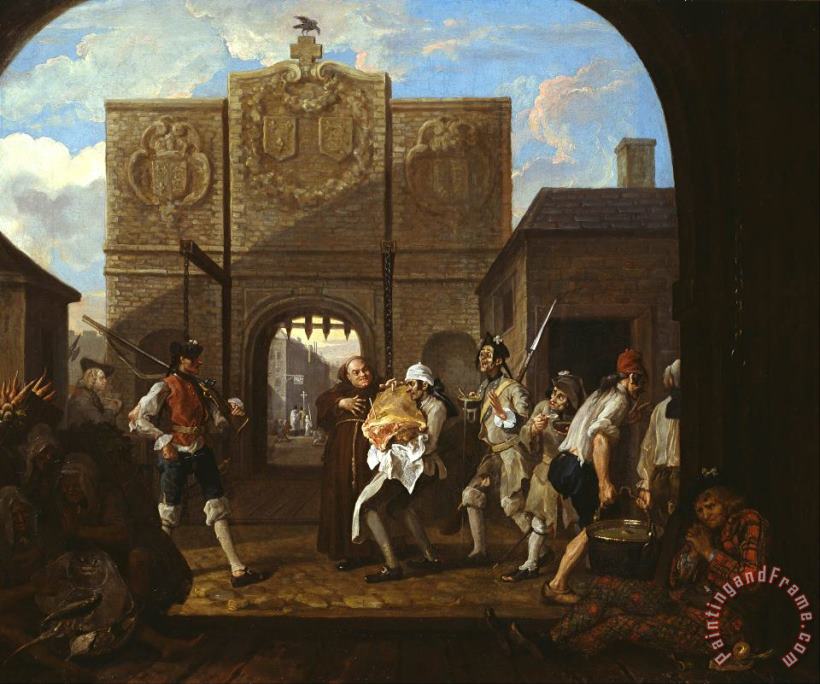 O The Roast Beef of Old England ('the Gate of Calais') painting - William Hogarth O The Roast Beef of Old England ('the Gate of Calais') Art Print