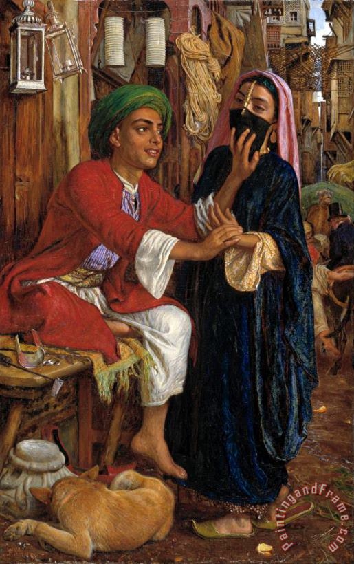 William Holman Hunt The Lantern Maker's Courtship, a Street Scene in Cairo Art Print