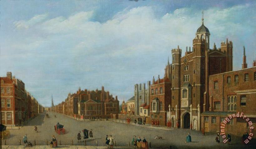 View of St. James's Palace and Pall Mal painting - William James View of St. James's Palace and Pall Mal Art Print