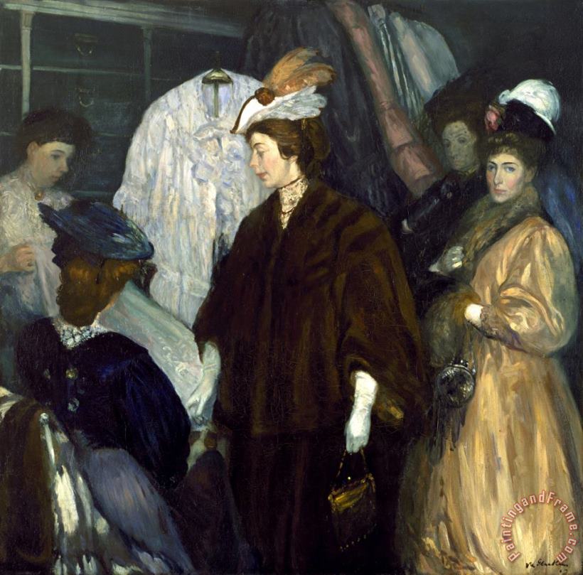 The Shoppers painting - William James Glackens The Shoppers Art Print