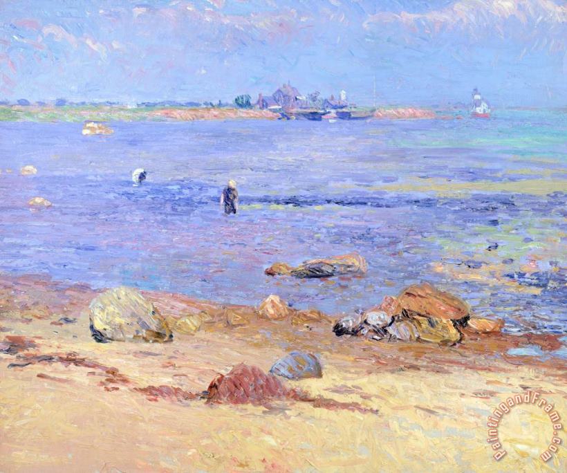 William James Glackens Treading Clams at Wickford Art Print