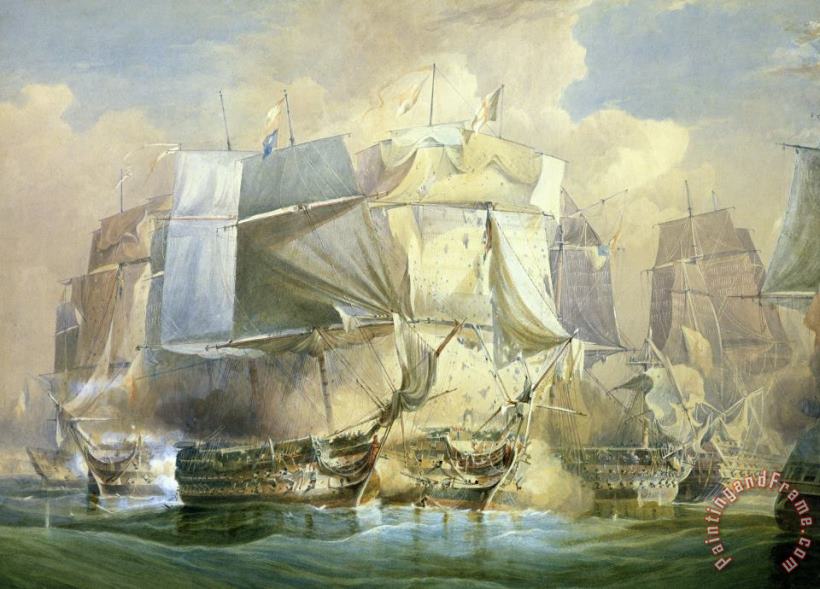 William John Huggins The Battle Of Trafalgar Art Painting