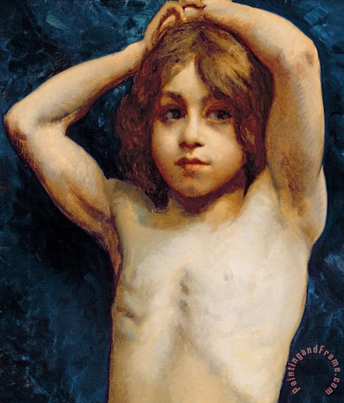 Study Of A Young Boy painting - William John Wainwright Study Of A Young Boy Art Print