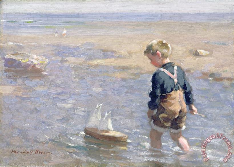 The Toy Boat painting - William Marshall Brown The Toy Boat Art Print