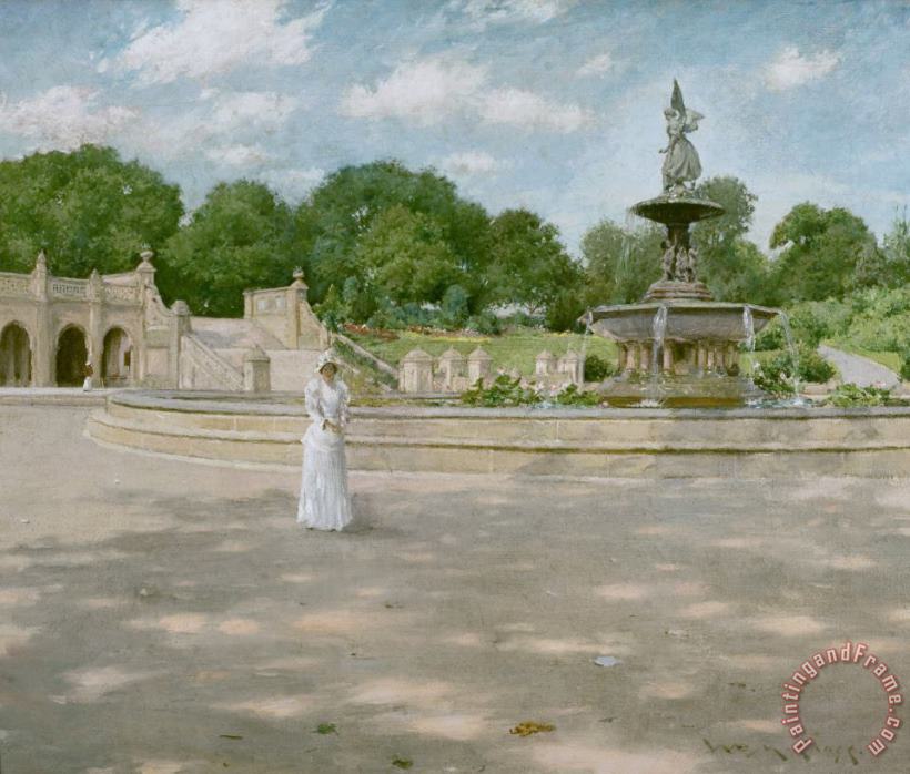 William Merritt Chase An Early Stroll in The Park Art Print