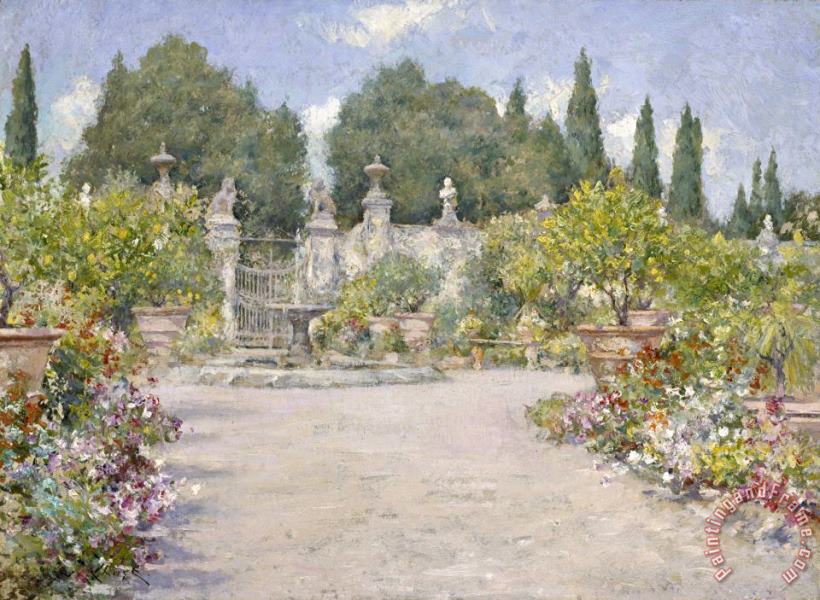 William Merritt Chase An Italian Garden Art Painting