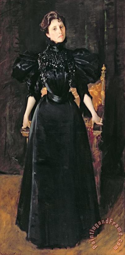 Portrait of a Lady in Black painting - William Merritt Chase Portrait of a Lady in Black Art Print