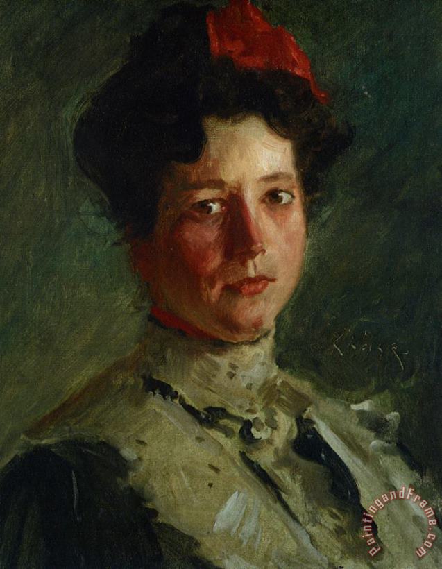 William Merritt Chase Portrait of Martha Walter Art Painting