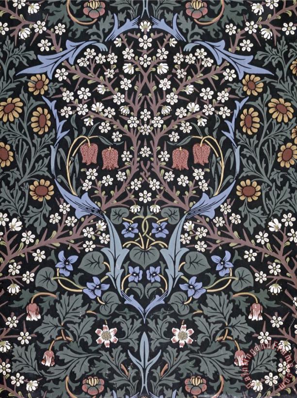 William Morris Blackthorn Wallpaper Art Painting