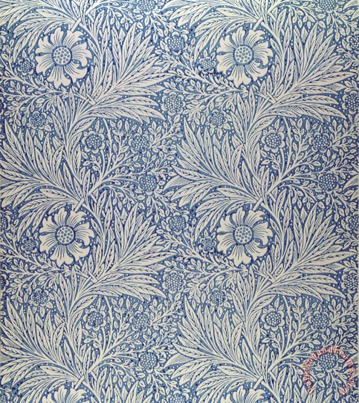 Marigold wallpaper design painting - William Morris Marigold wallpaper design Art Print