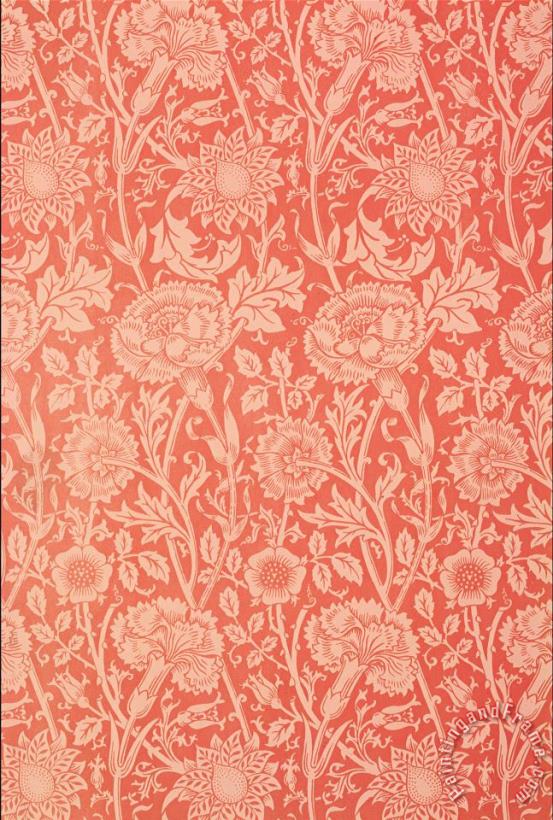 Pink And Rose Wallpaper Design painting - William Morris Pink And Rose Wallpaper Design Art Print