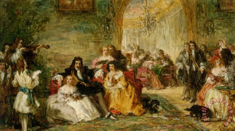 William Powell Frith Study for The Last Sunday of Charles II Art Print