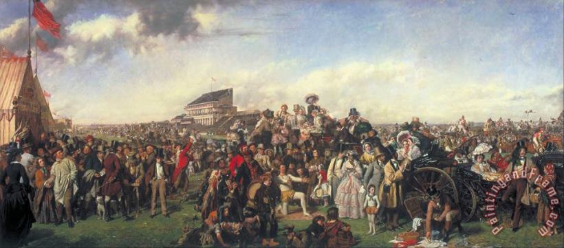 The Derby Day painting - William Powell Frith The Derby Day Art Print