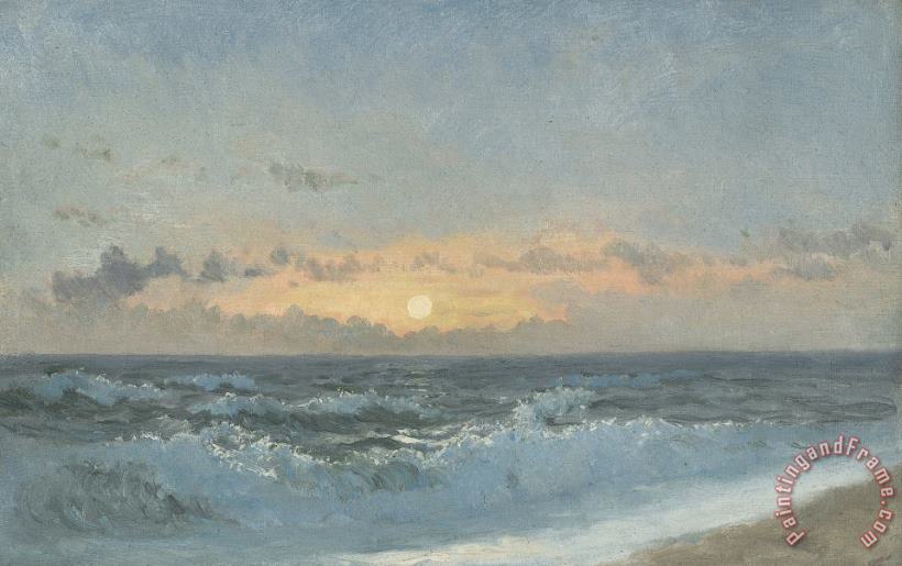 Sunset over the Sea painting - William Pye Sunset over the Sea Art Print