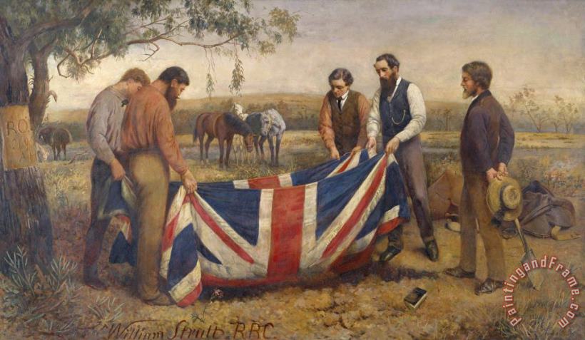 The Burial of Burke painting - William Strutt The Burial of Burke Art Print